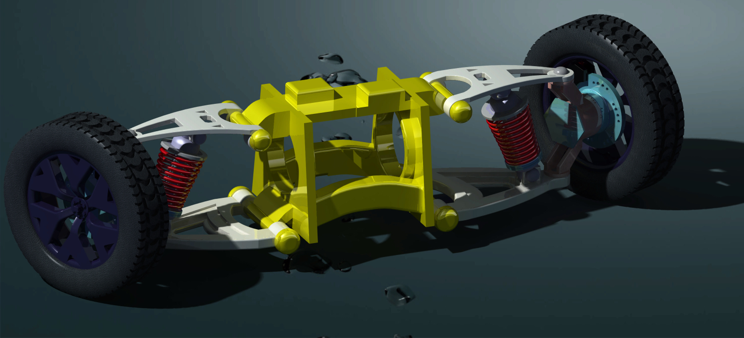 CATIA设计的双横臂悬架