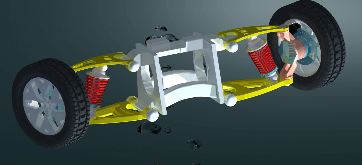CATIA设计的双横臂悬架