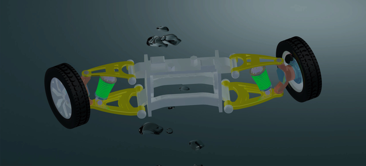 CATIA设计的双横臂悬架