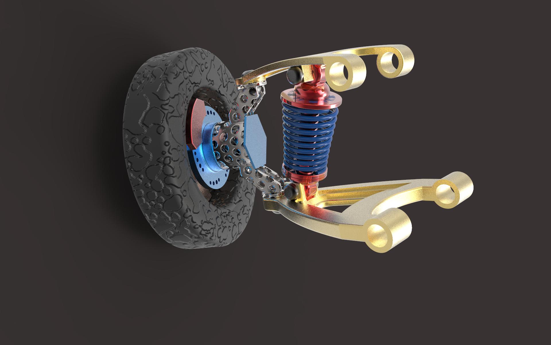 CATIA设计的双横臂悬架