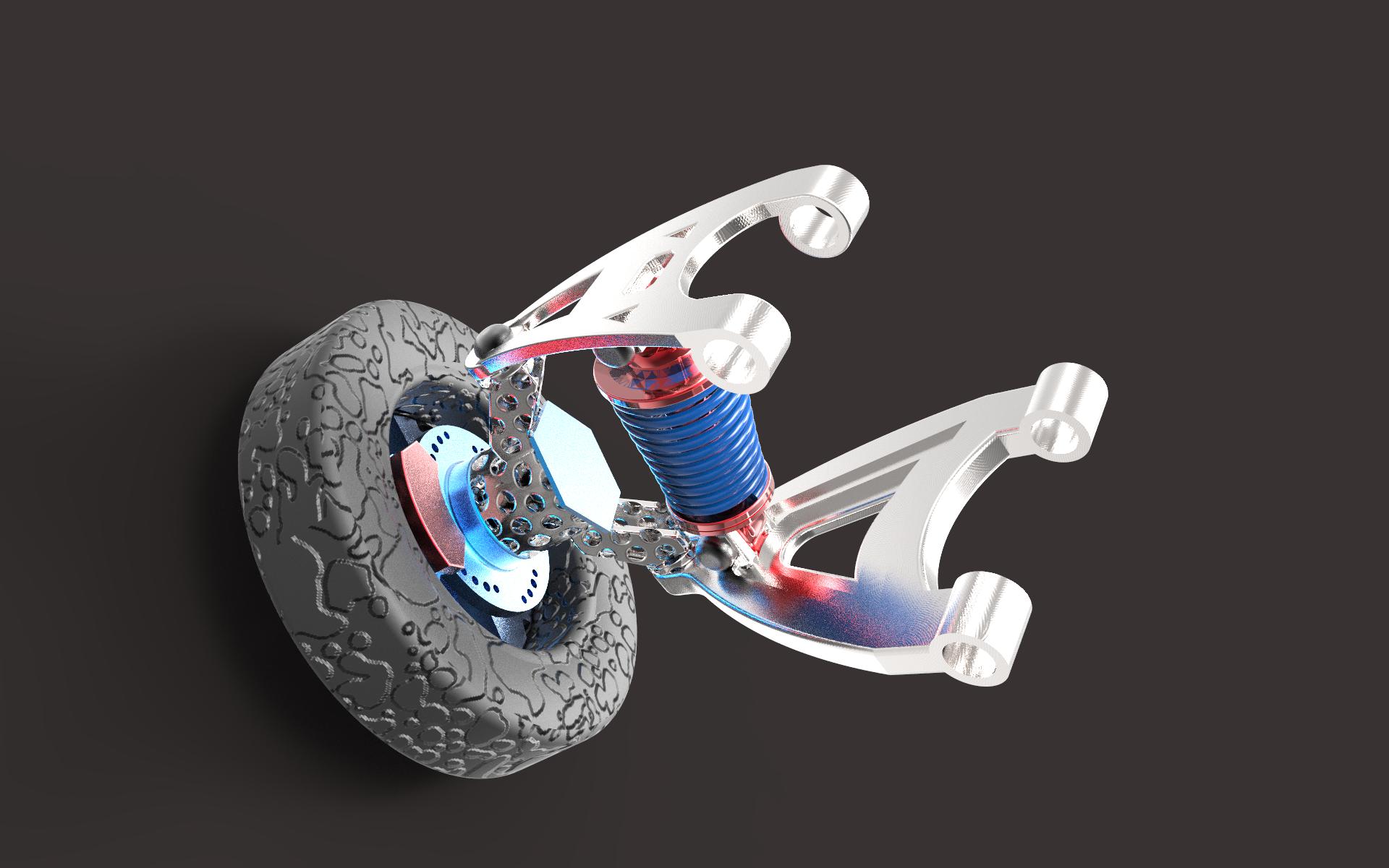 CATIA设计的双横臂悬架