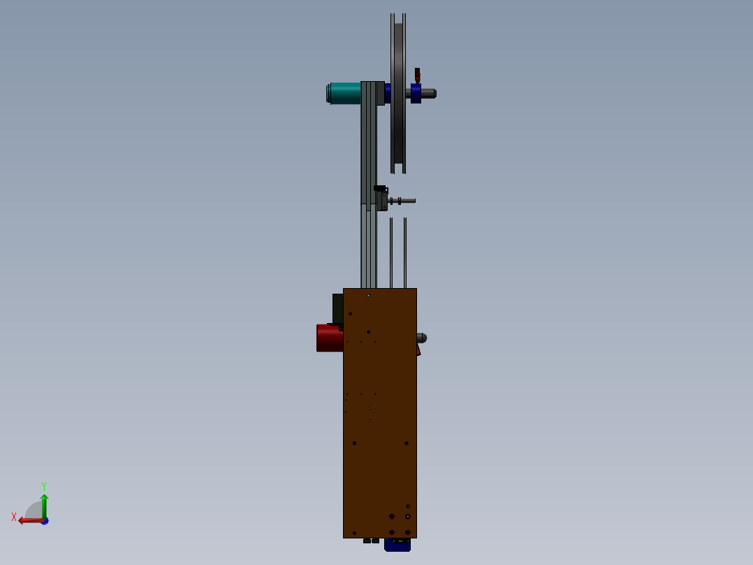 裁切机加收纸带后视图