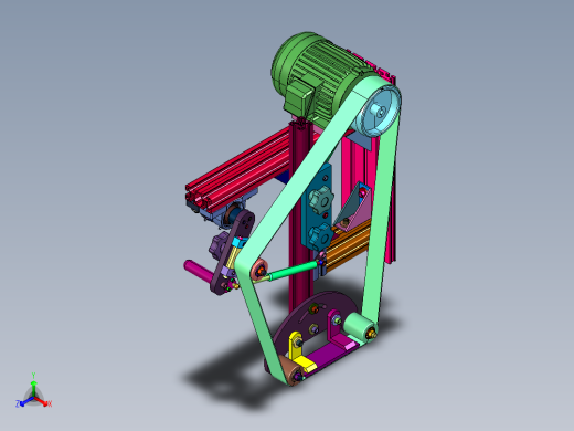 旋转式砂带磨床机构
