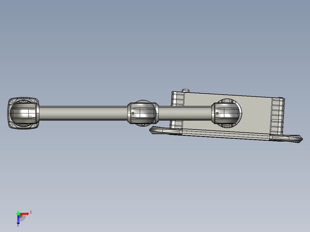 向下旋转底座+转角+转角+中间连接器+箱体连接器+控制箱俯视图