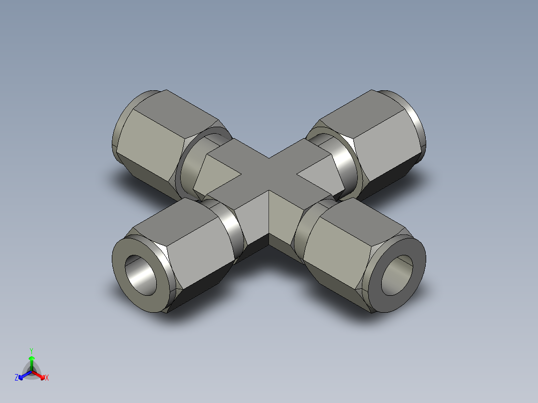 卡套式工业通用硬管接头6_kbu-s主视图
