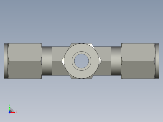 卡套式工业通用硬管接头6_kbu-s前视缩略图
