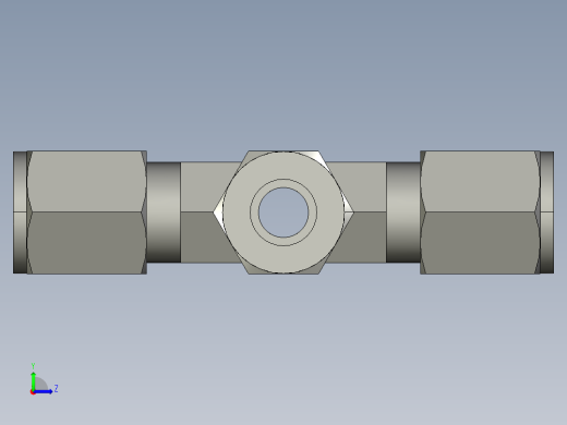 卡套式工业通用硬管接头6_kbu-s左视缩略图