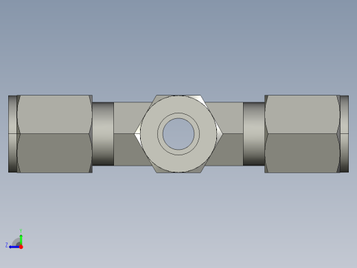 卡套式工业通用硬管接头6_kbu-s右视缩略图