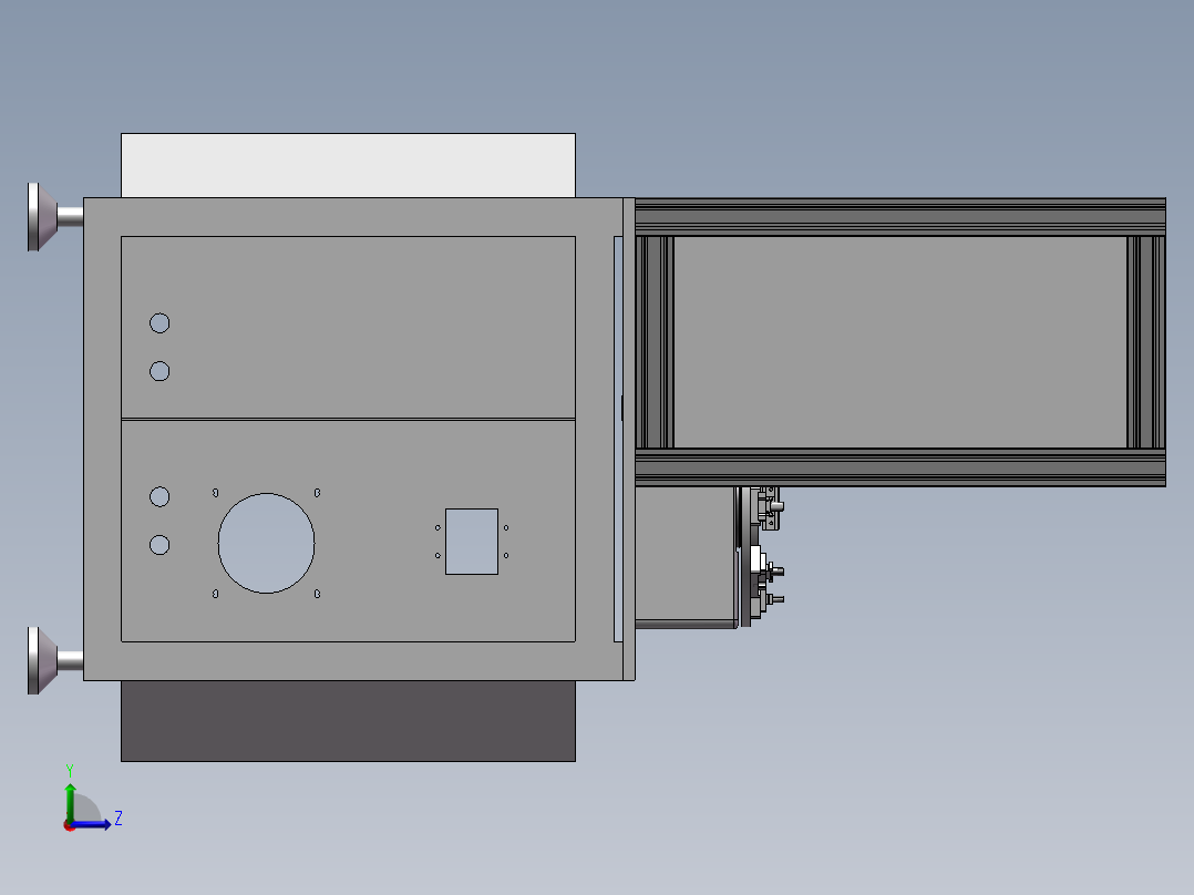 hone USB 外壳自动打孔机左视图