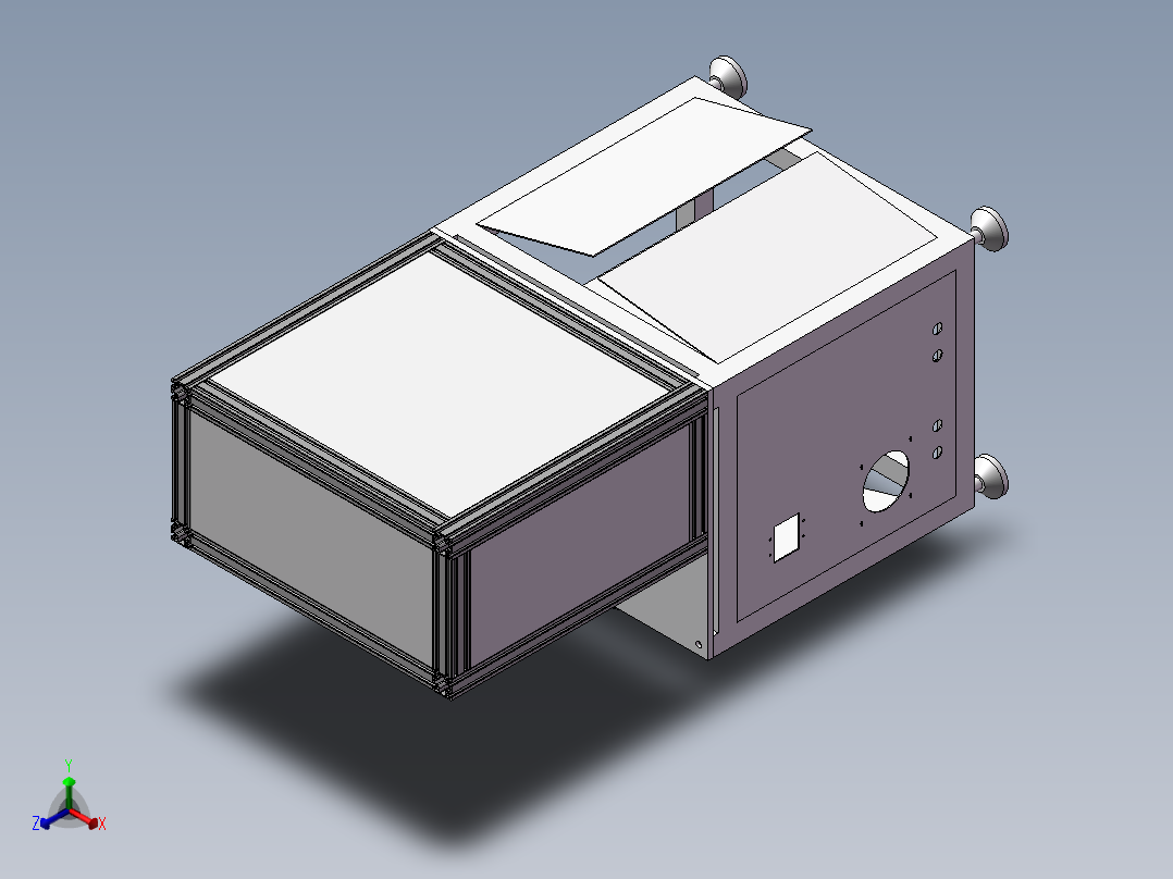 hone USB 外壳自动打孔机正等轴测图