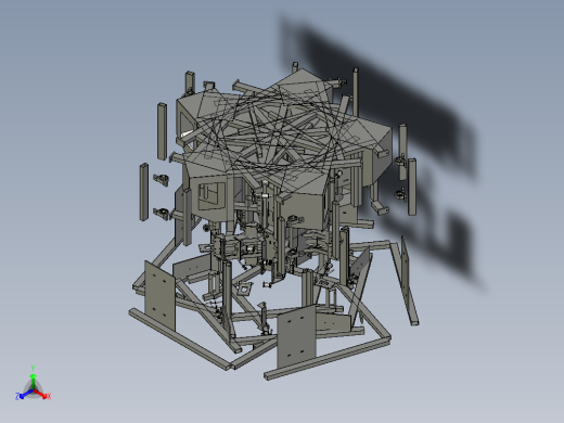 线圈生产打蜡机正等轴测缩略图