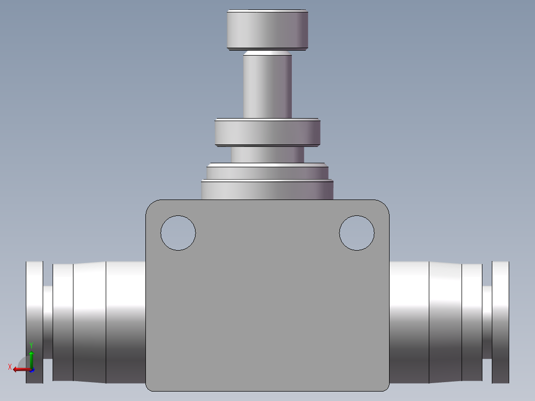 管道型节流阀PSA8（8厘）后视图