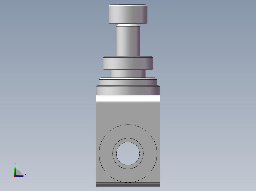 管道型节流阀PSA8（8厘）左视图