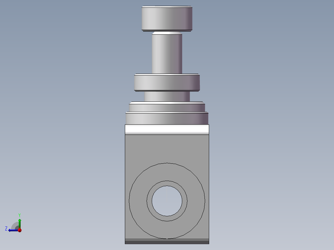 管道型节流阀PSA8（8厘）右视图