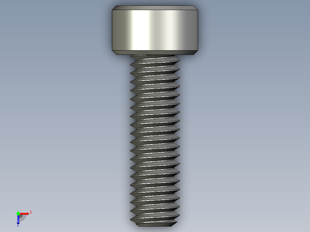 M4 x 0.7mm Thread 14mm LONG SOCKET HEAD CAP SCREW.STEP俯视图