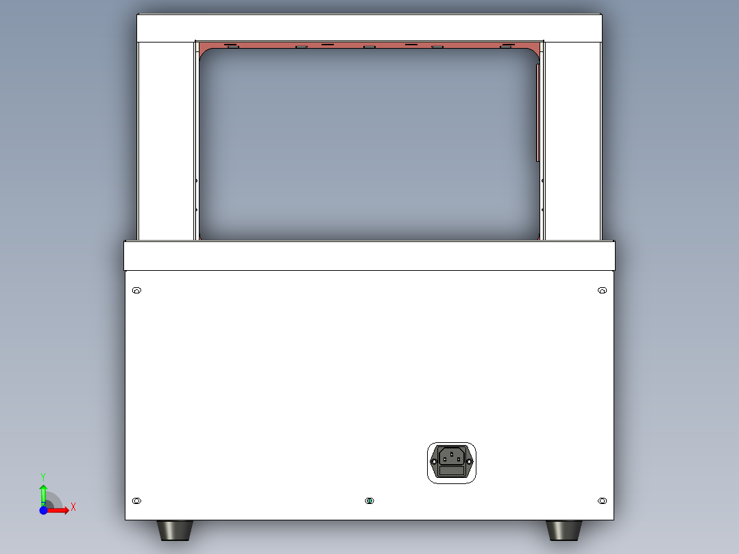 中型OPP束带捆扎机三维模型+CAD图纸前视图