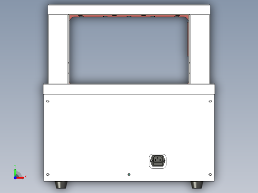 中型OPP束带捆扎机三维模型+CAD图纸前视缩略图
