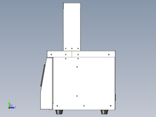 中型OPP束带捆扎机三维模型+CAD图纸左视缩略图