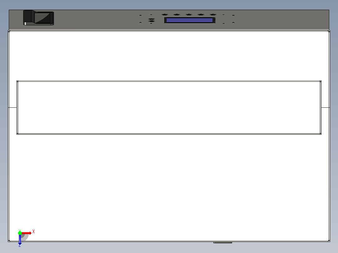 中型OPP束带捆扎机三维模型+CAD图纸俯视图