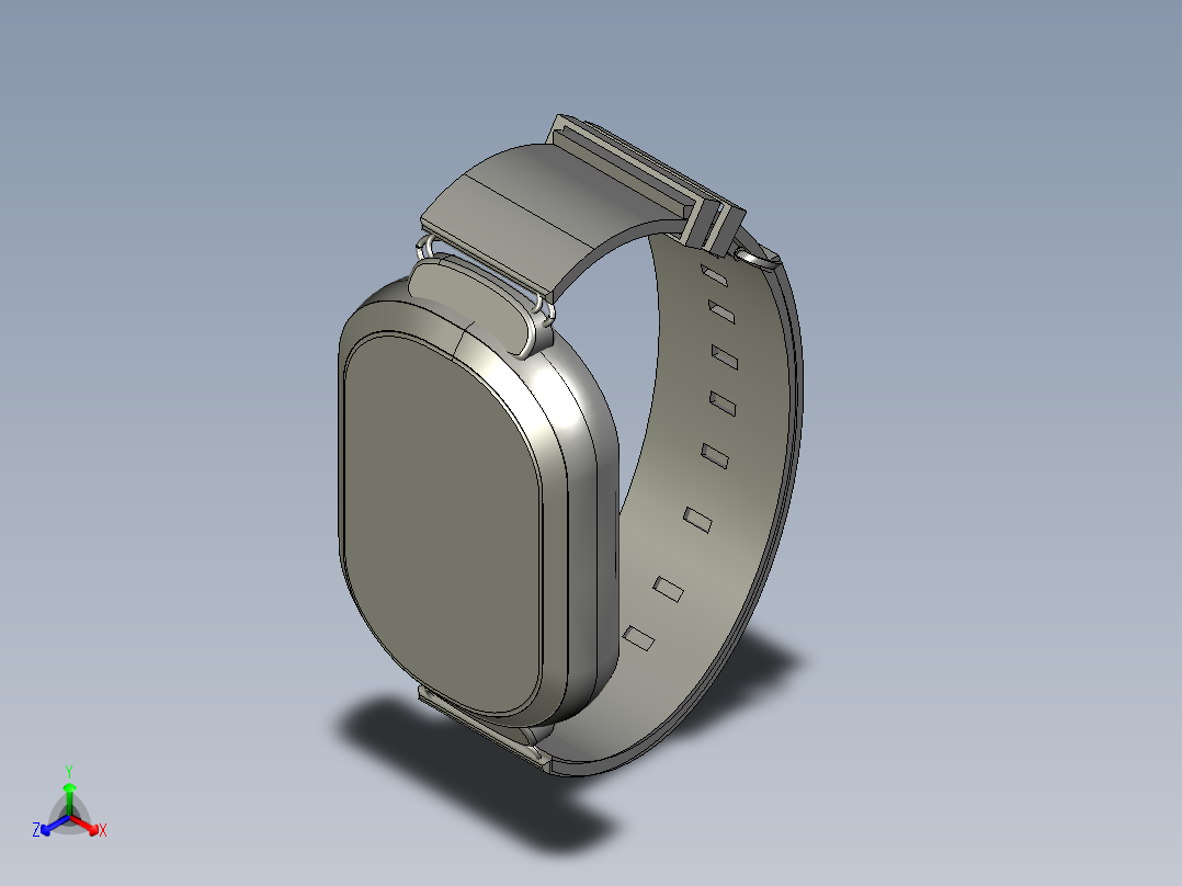 时尚手表仅外形正等轴测图