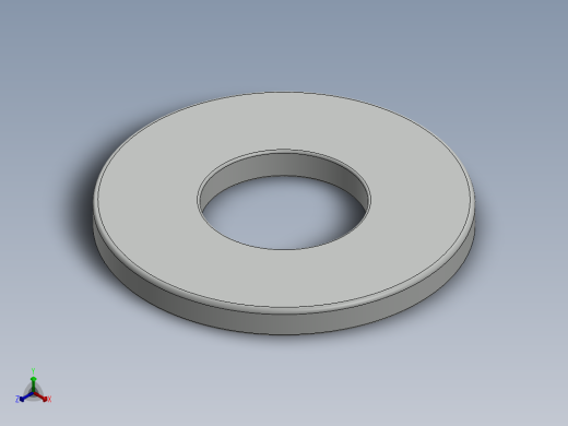 紧固件-0.2500 Flat Washer正等轴测缩略图