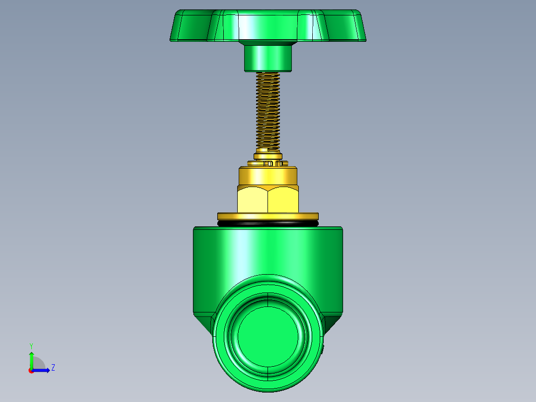 管件接头、螺纹接头、三通(80)左视图