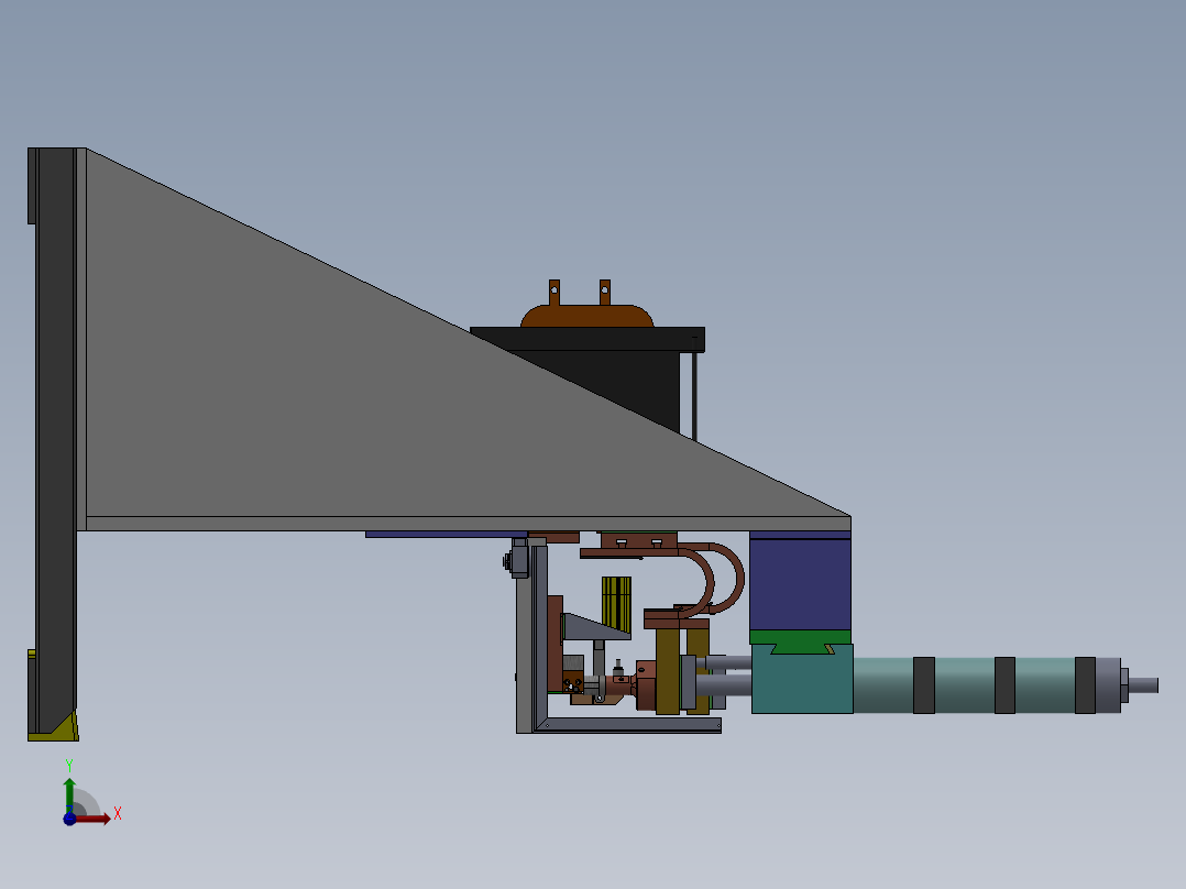 三工位焊接工作台sw18前视图