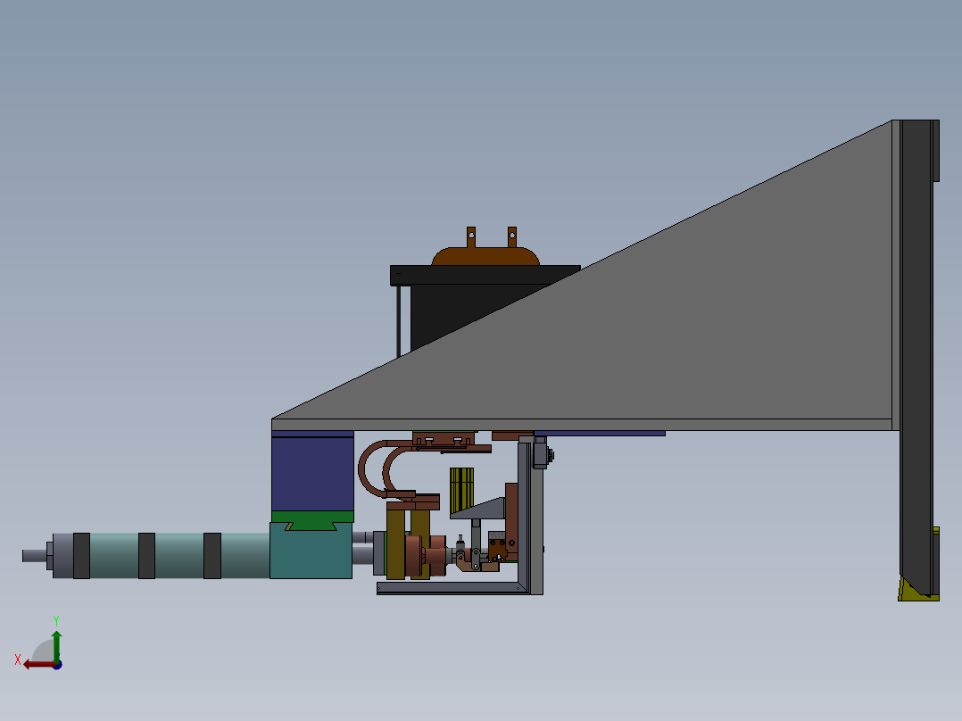 三工位焊接工作台sw18后视图
