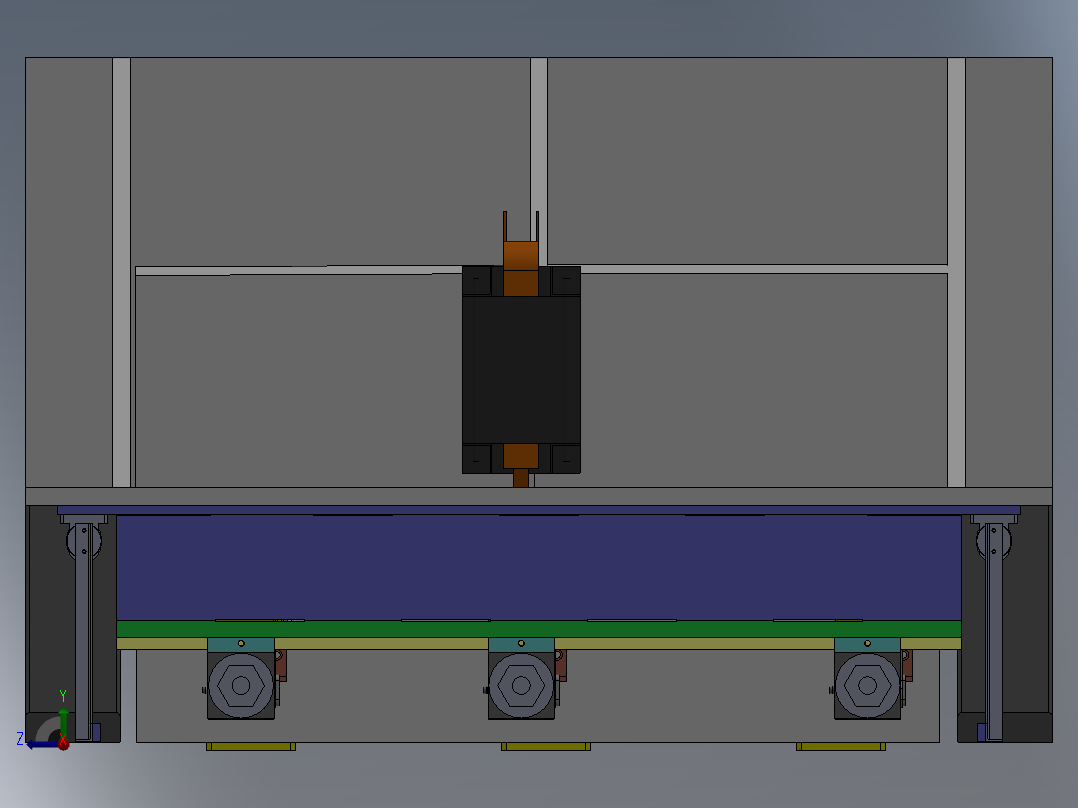 三工位焊接工作台sw18右视图