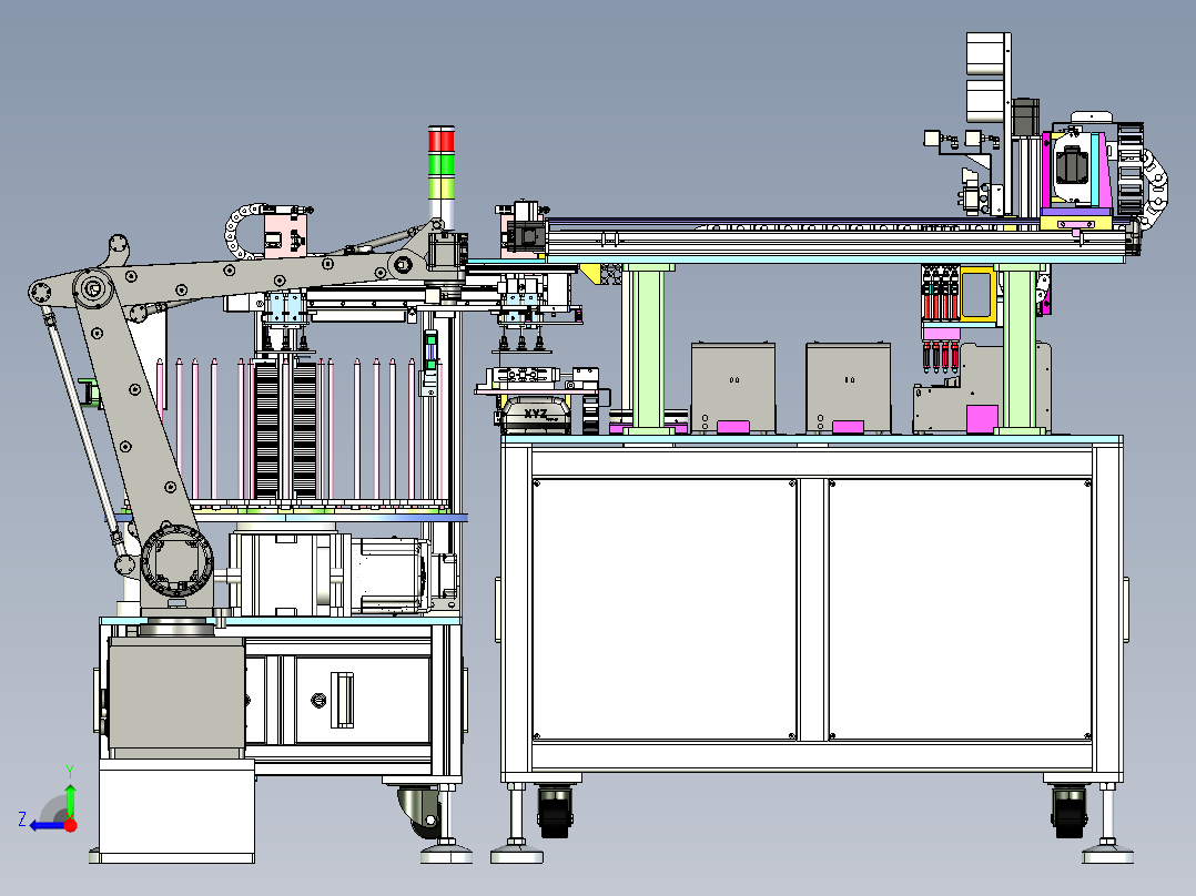 螺柱上料铆压step右视图