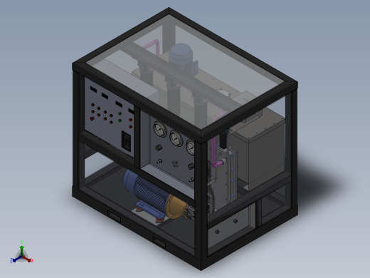 移动式液压配电泵sw17正等轴测缩略图