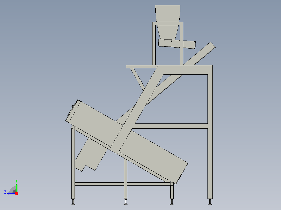 大米检测设备step右视图