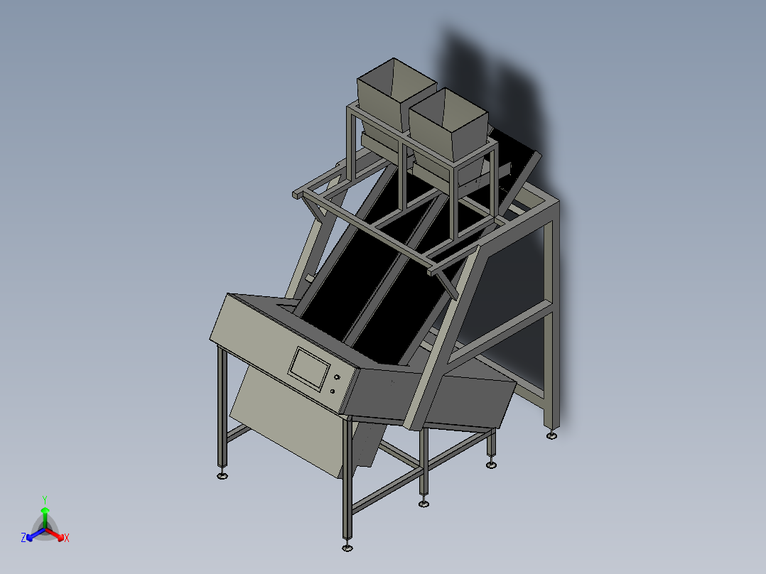 大米检测设备step正等轴测图