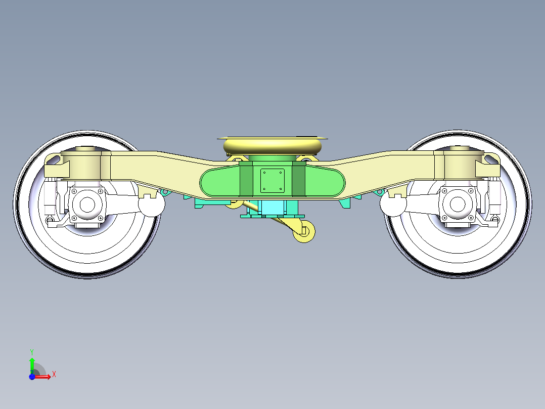 CRH380动车转向架前视图