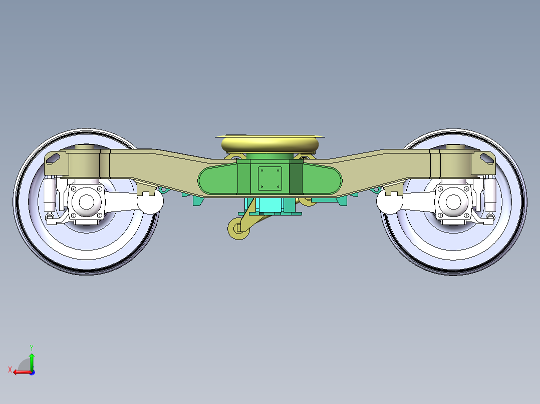 CRH380动车转向架后视图
