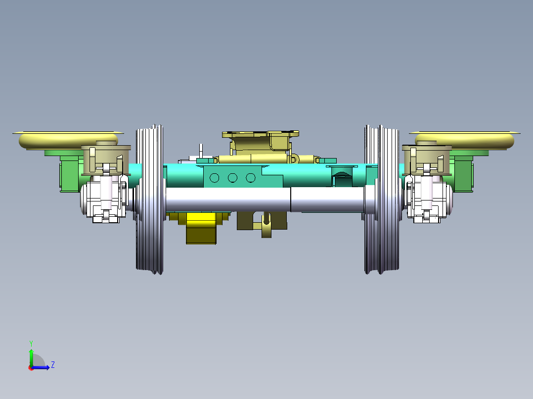 CRH380动车转向架左视图