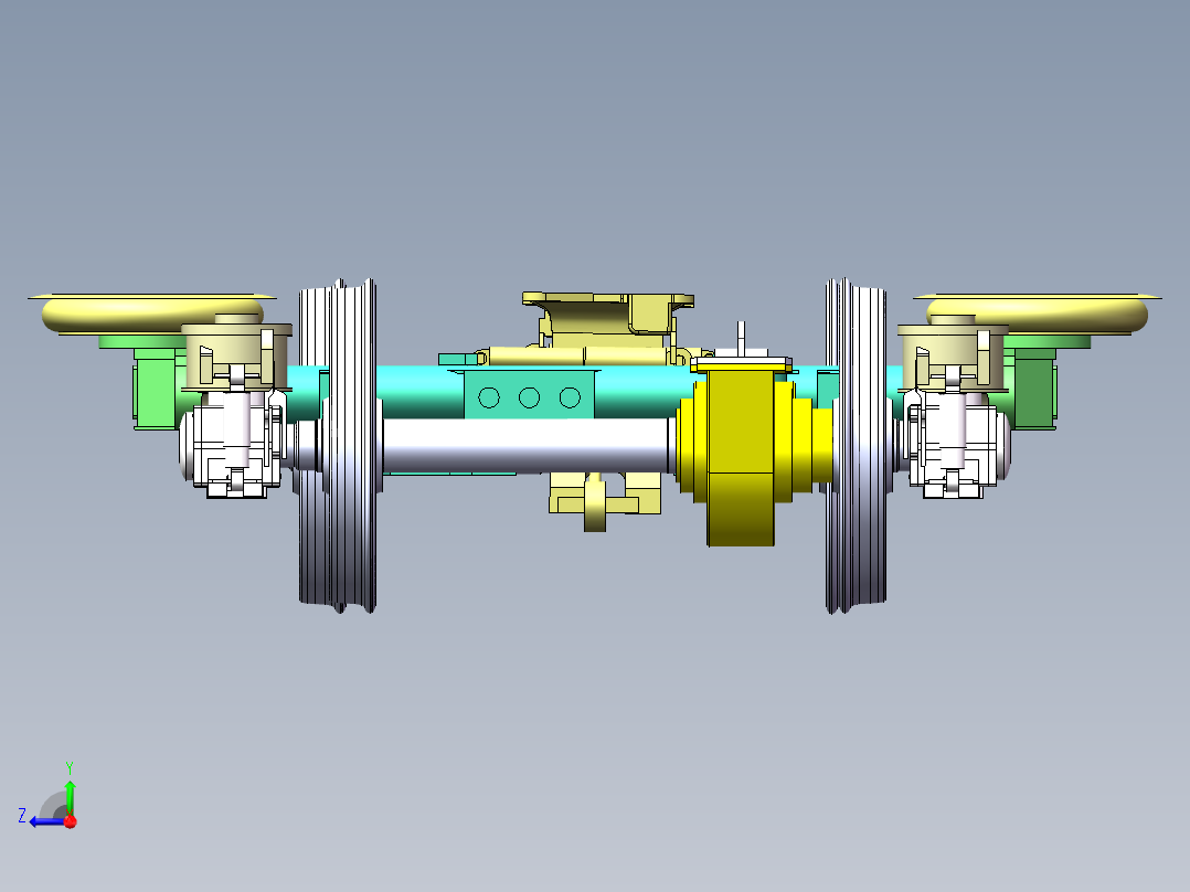 CRH380动车转向架右视图