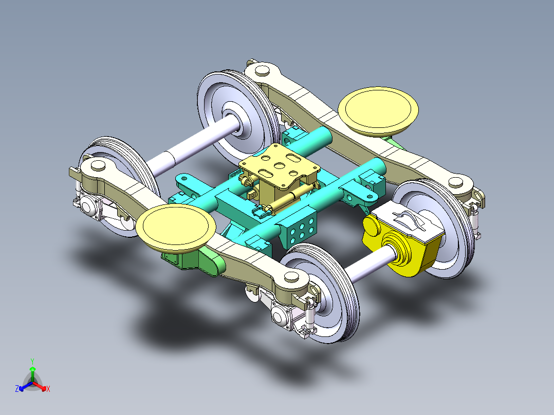 CRH380动车转向架正等轴测图