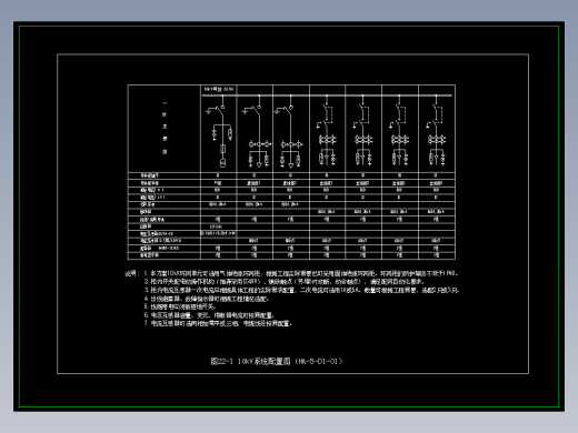 图22-1 10kV系统配置图（HA-5-D1-01）