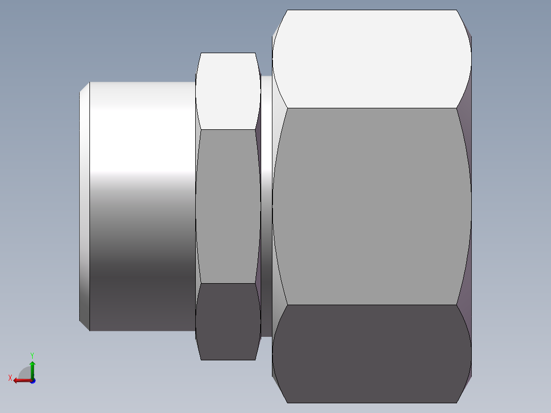直通变径接头、2C-30-36后视图
