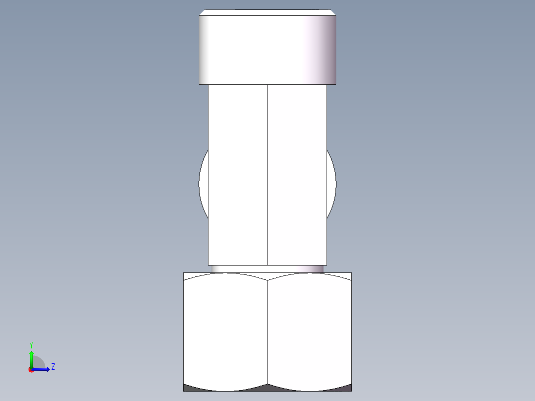 CC+CD 三通组合接头、CC-22左视图