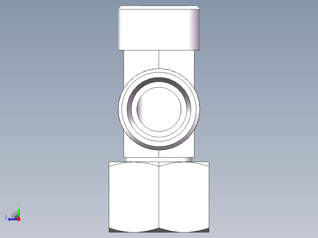 CC+CD 三通组合接头、CC-22右视图