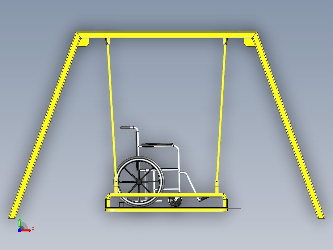 B3003354-轮椅秋千前视图