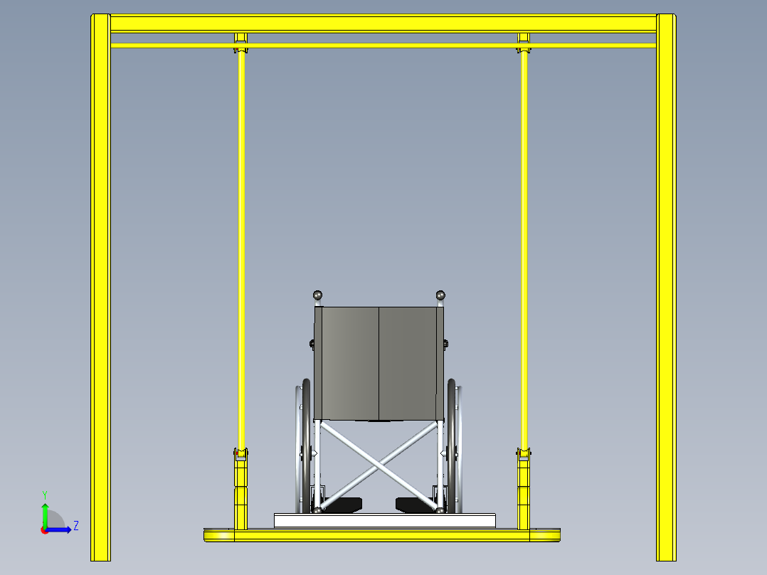 B3003354-轮椅秋千左视图