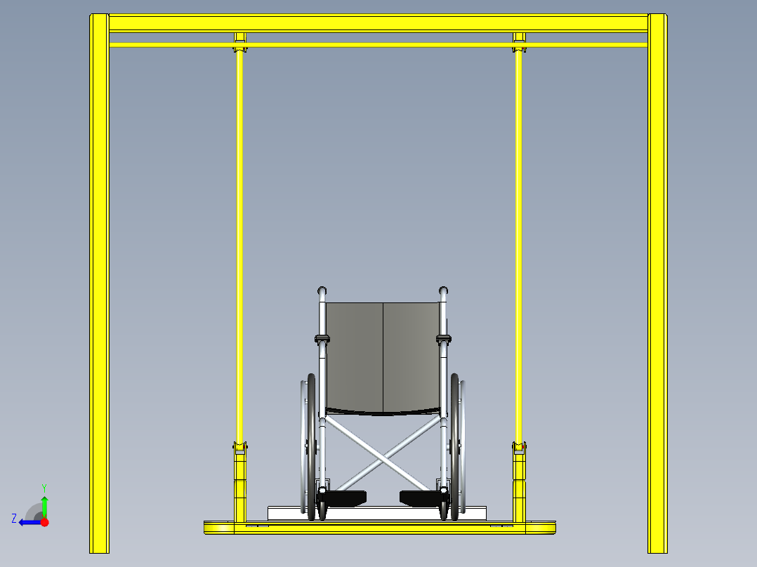 B3003354-轮椅秋千右视图