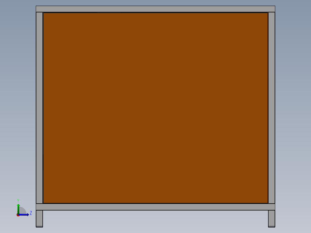 货架、多列货架柜左视图