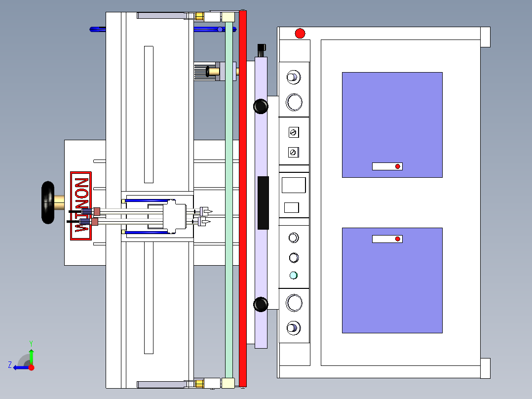 B2004463-1000BE 半自动丝网印刷机右视图