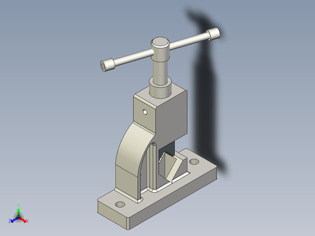 管虎钳机构正等轴测图