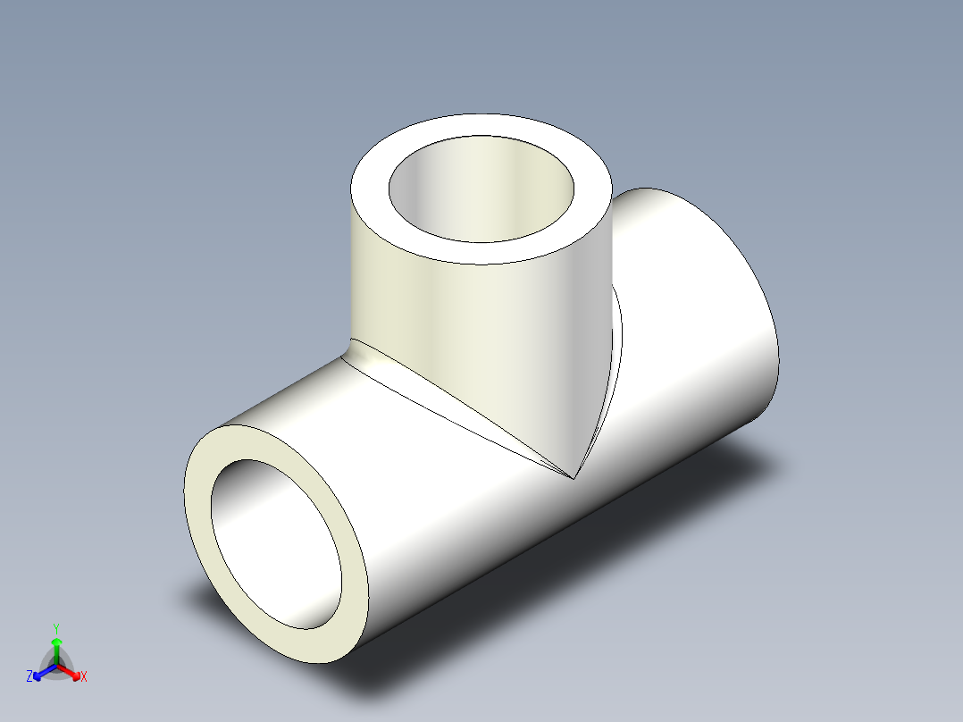 B3004502-三通 3_8_管路水平管段三通