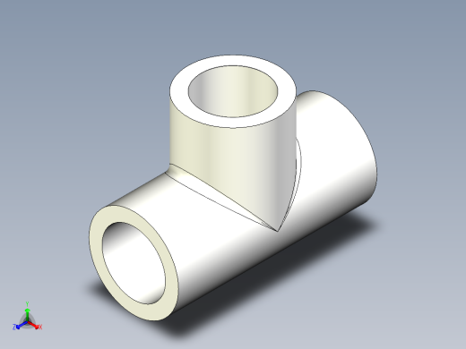 B3004502-三通 3_8_管路水平管段三通